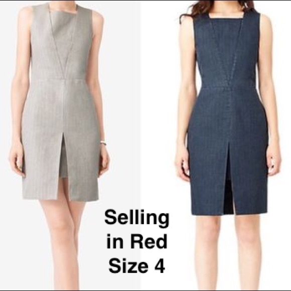 Kate Spade red invisible zip back w/ front slit - Picture 1 of 8